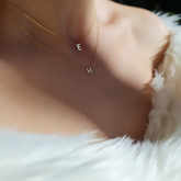 9ct Yellow Gold Necklace with Initial I 38+5cm